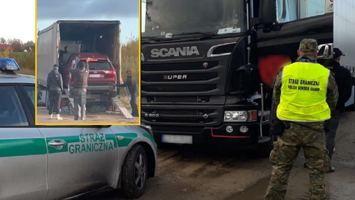 Wpadli podczas rozładunku kradzionych aut 