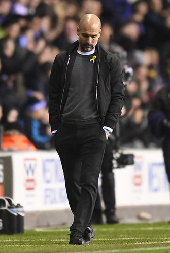 Na zdjęciu Pep Guardiola podczas meczu Wigan z Manchesterem City w Pucharze Anglii. Fot. Michael Regan/Getty Images