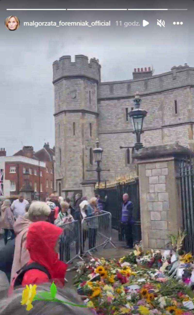 Małgorzata Foremniak żegna królową Elżbietę. Pojawiła się pod zamkiem Windsor