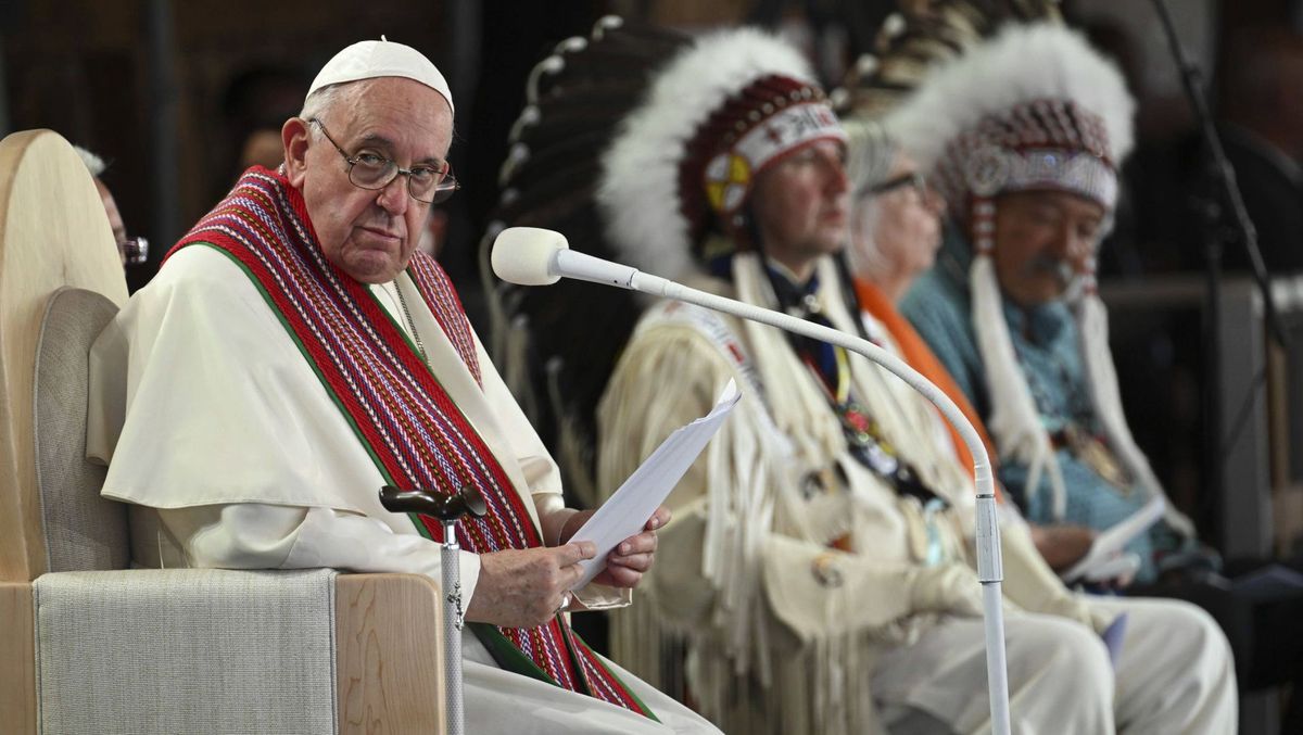 Papież Franciszek w czasie pielgrzymki pokutnej w Kanadzie