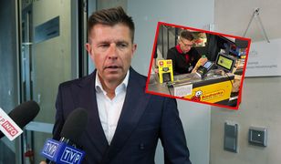 Ryszard Petru od rana w pracy. Zdjęcie ze sklepu