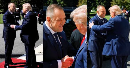 Donald Trump przywitał Karola Nawrockiego w Waszyngtonie. Tak wyglądał początek ich spotkania