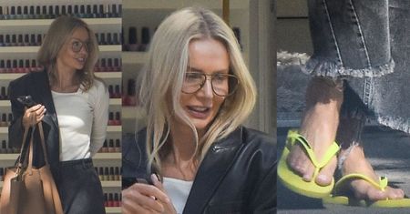 Agnieszka Woźniak-Starak opuszcza salon pedicure ze starannie wypielęgnowanymi stopami (ZDJĘCIE)