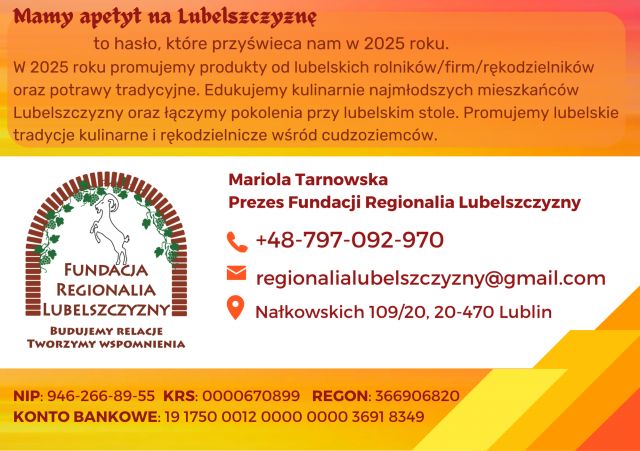 Smaki Lubelszczyzny bez granic – Boundless tastes of Lublin Region już w najbliższą sobotę