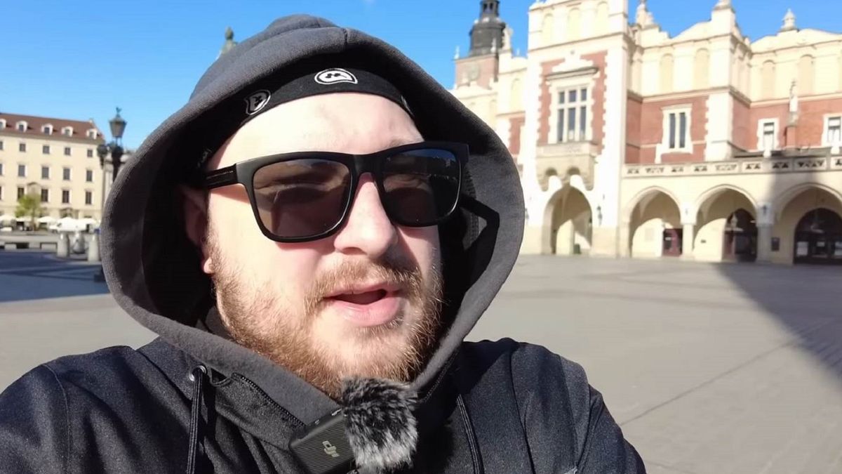 YouTuber pokazał swoją wycieczkę do Krakowa.
