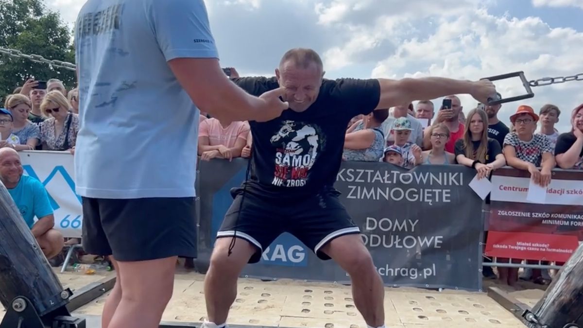 Mariusz Pudzianowski - podczas zawodów w Kamieniu (na Pomorzu) przypomniał sobie czasy, kiedy sam startował w zawodach strongman