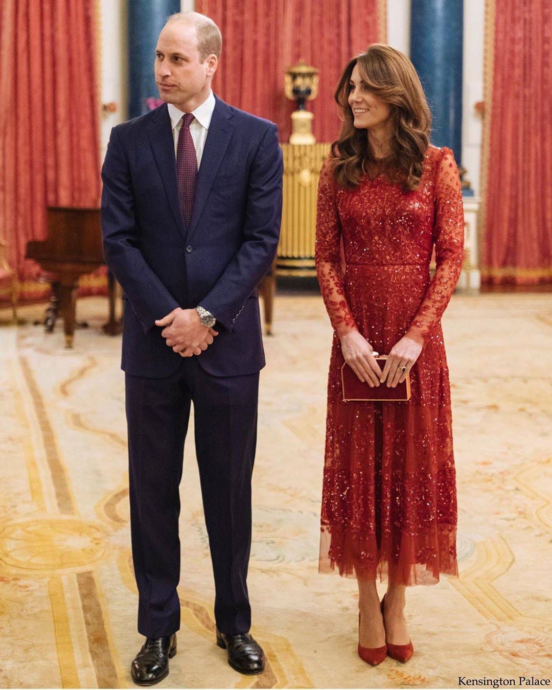 Księżna Kate i książę William na przyjęciu w pałacu