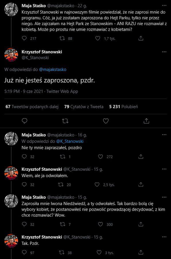 Krzysztof Stanowski kontra Maja Staśko
