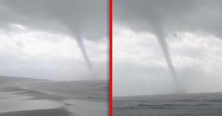 Zobaczyli trąbę wodną nad Bałykiem. Wszystko nagrali