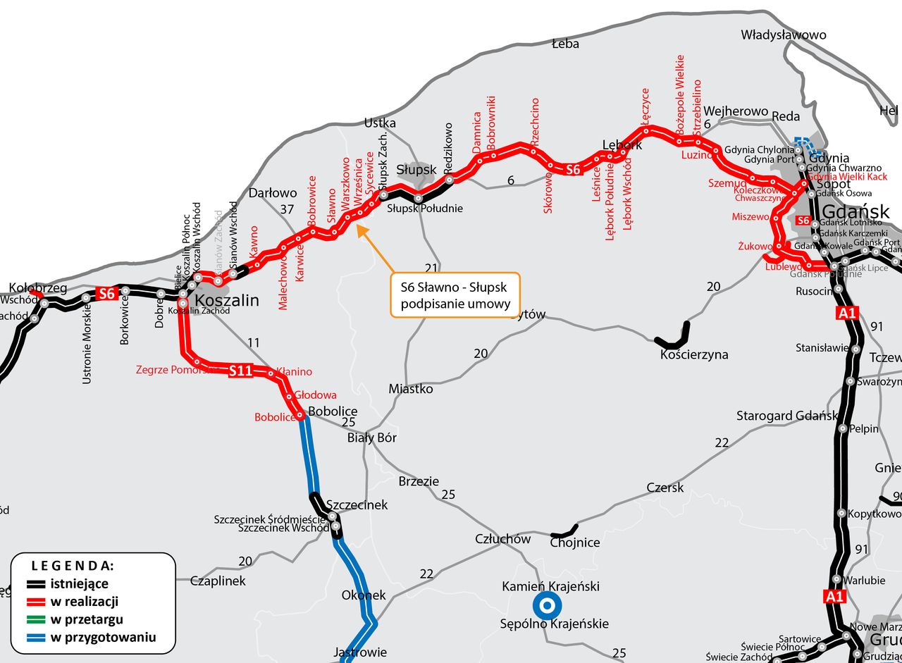 Mapa realizacji inwestycji