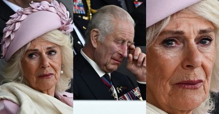 Królowa Camilla i król Karol RONIĄ ŁZY podczas przemówienia weterana (ZDJĘCIA)
