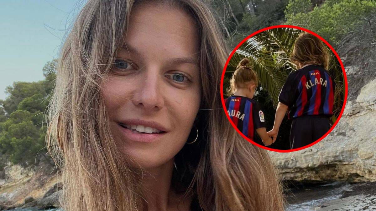 Anna Lewandowska y las niñas: Laura y Clara