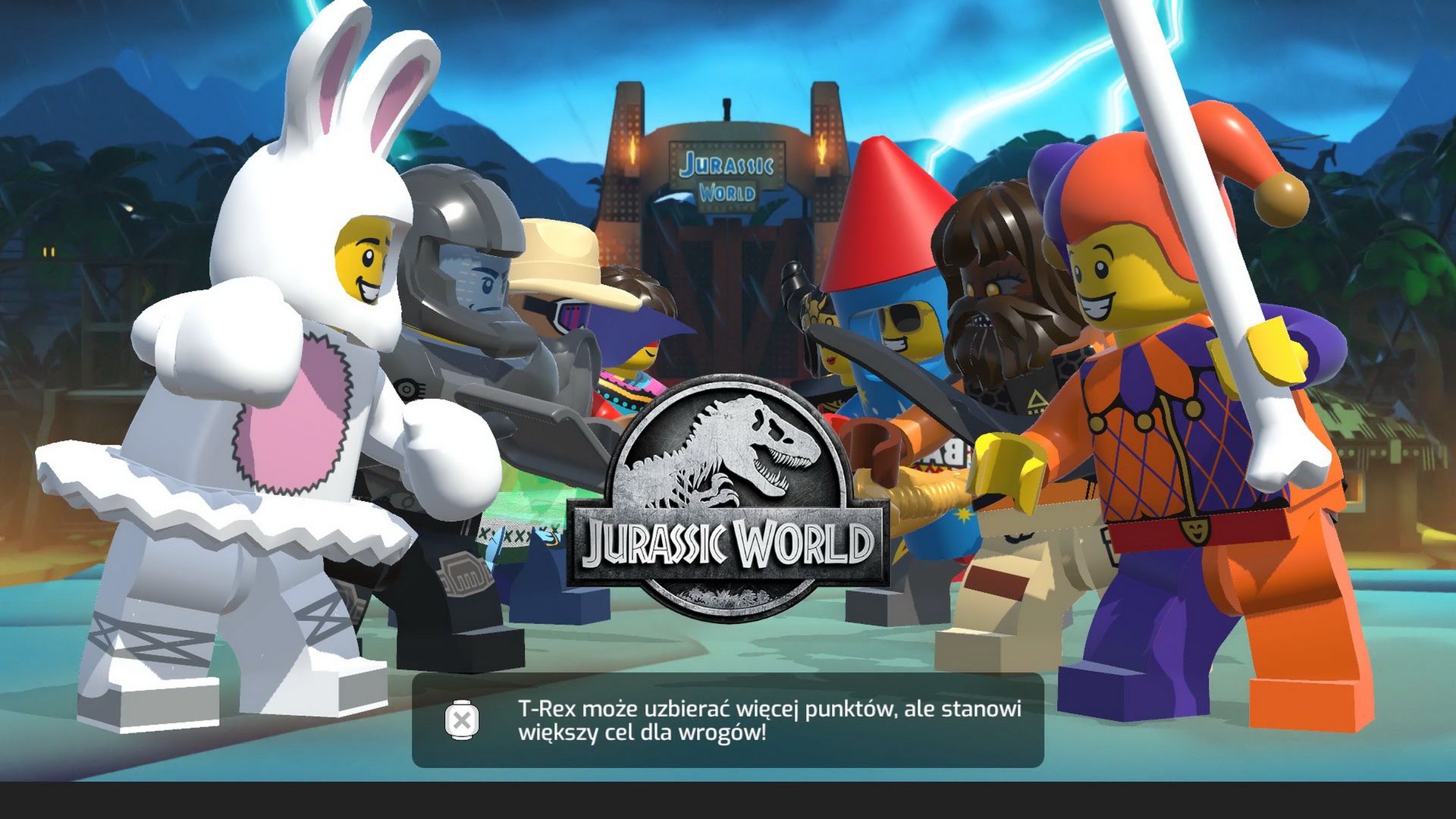 LEGO Brawls - rozpoczęcie starcia w świecie Jurassic Park