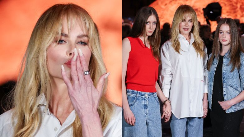 Nicole Kidman z córkami na Paris Fashion Week