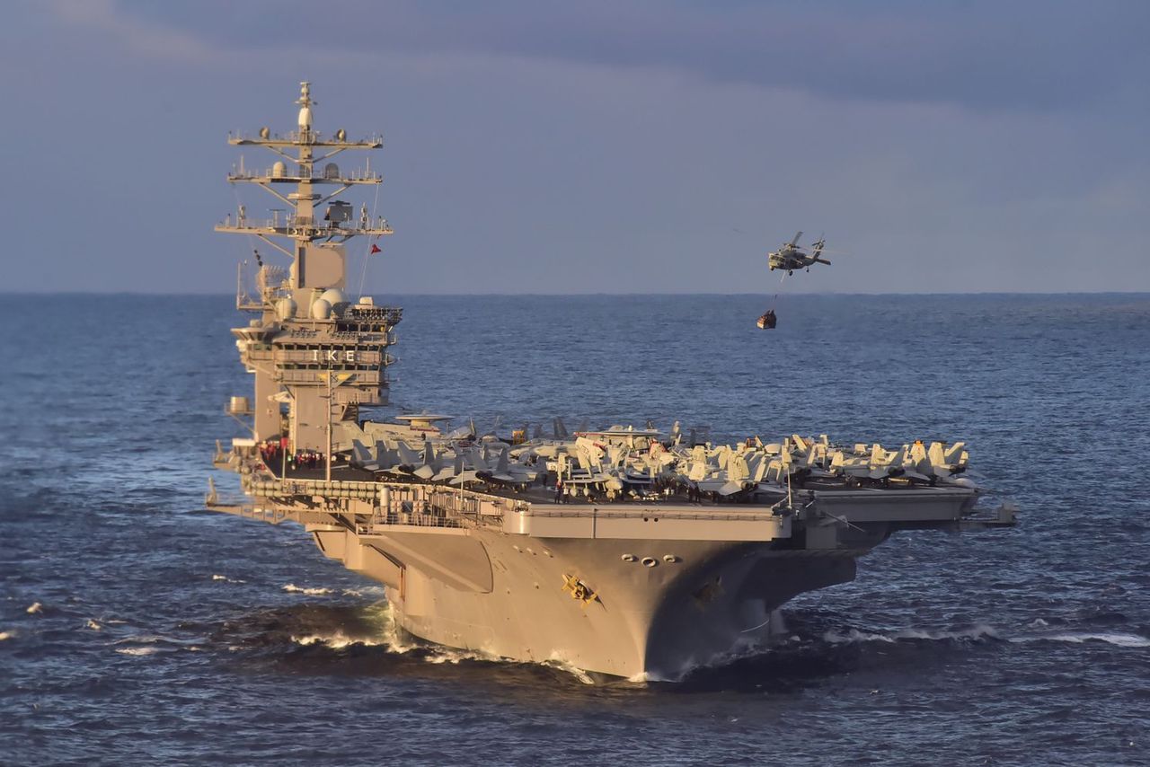 Giant and record holder. USS Dwight D. Eisenhower will sail towards Israel