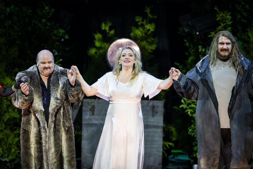 Gerhard Siegel (Herod), Jennifer Holloway (Salome) i Oleksandr Pushniak (Jochanaan) © Krzysztof Mystkowski