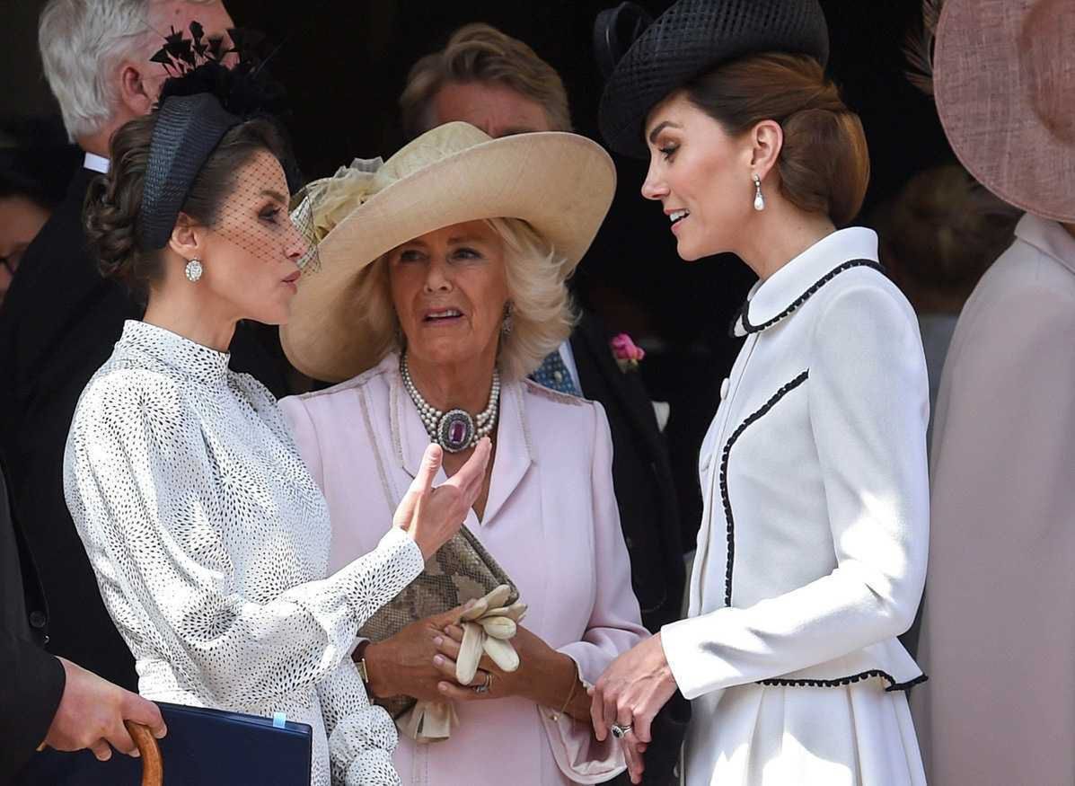 Królowa Letizia, księżna Kate, księżna Camilla - Order of the Garter