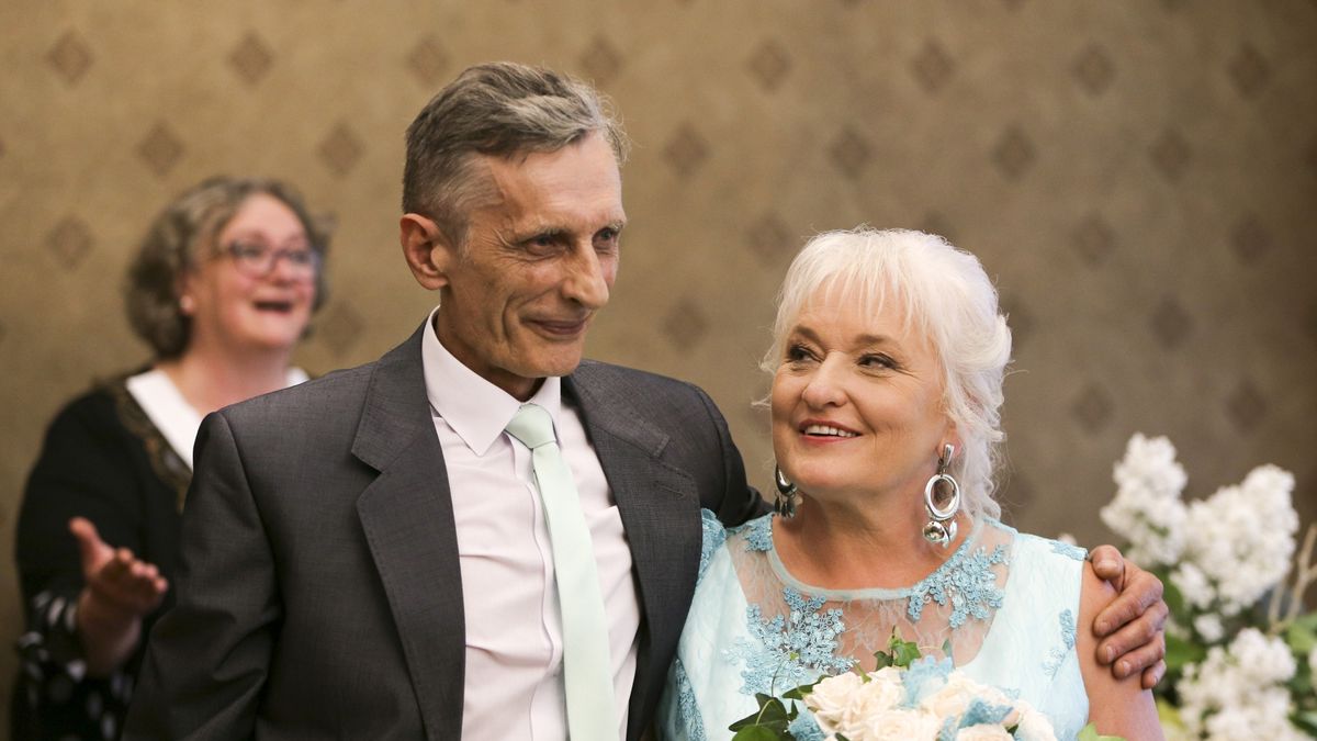 Adam Siewierski z żoną 