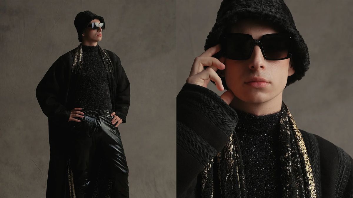 Reprezentant Polski Daniel Dejneżenko w "stroju lodowym".