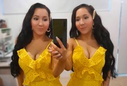 Identyczne bliźniaczki wszystko robią wspólnie. Mają jednego partnera