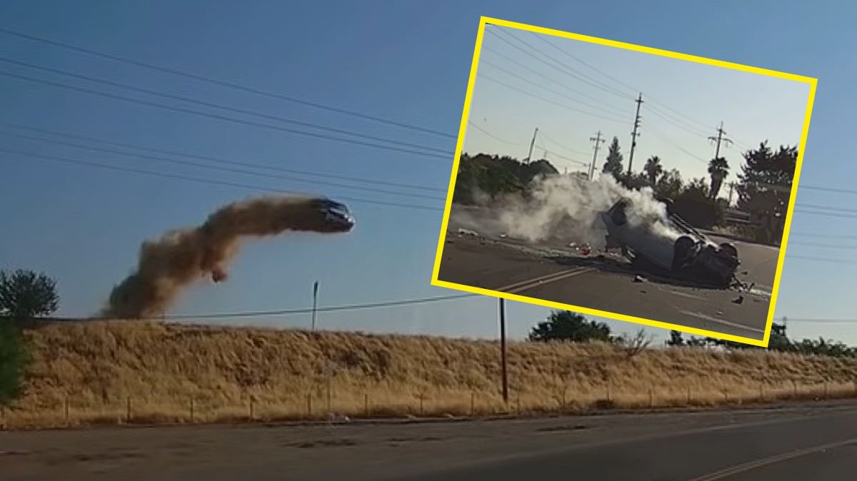 Szokujące nagranie w sieci. Auto wyleciało w powietrze 