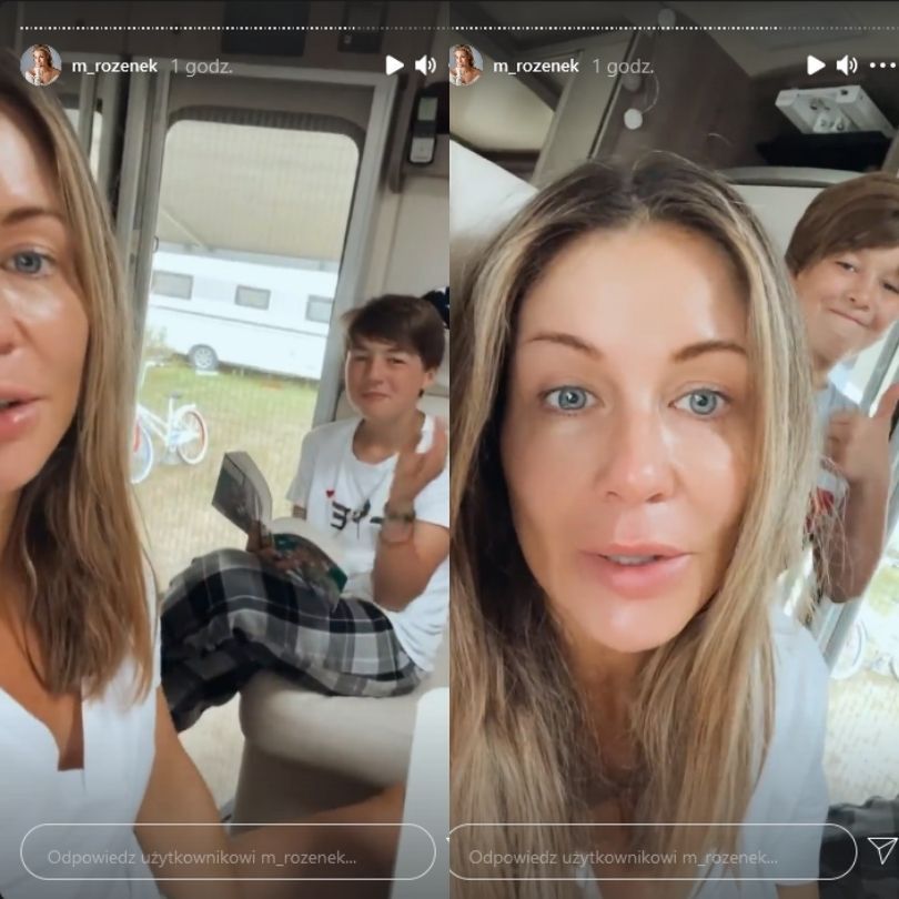 Małgorzata Rozenek relacjonuje poranek w kamperze