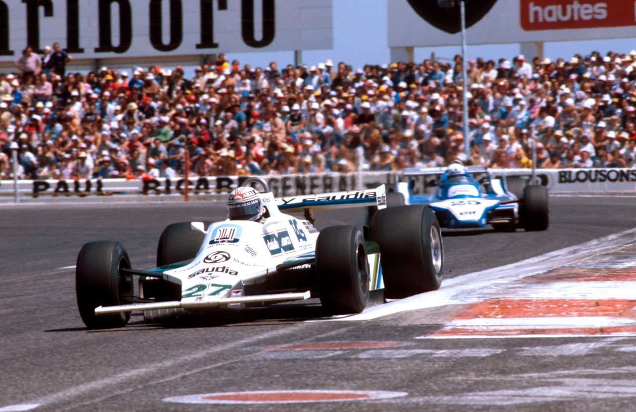 Alan Jones w drodze po zwycięstwo podczas GP Francji w roku 1980 (fot. Williams)