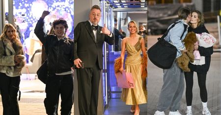 Kulisy "Tańca z Gwiazdami": Sebastian Fabijański z pieskiem, zakochany Mateusz Pawłowski i inni w szampańskim nastroju opuszczają studio Polsatu (ZDJĘCIA)