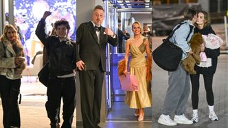 Kulisy "Tańca z Gwiazdami": Sebastian Fabijański z pieskiem, zakochany Mateusz Pawłowski i inni w szampańskim nastroju opuszczają studio Polsatu (ZDJĘCIA)