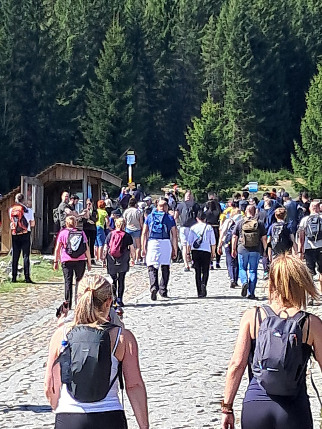 Wielu turystów pojawiło się w Karkonoszach.