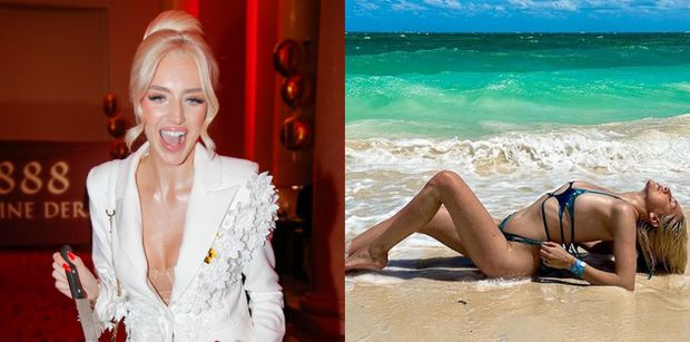 Caroline Derpienski pręży się na rajskiej plaży w kusym kostiumie kąpielowym. Fani zachwyceni: "Perfekcyjna" (FOTO)