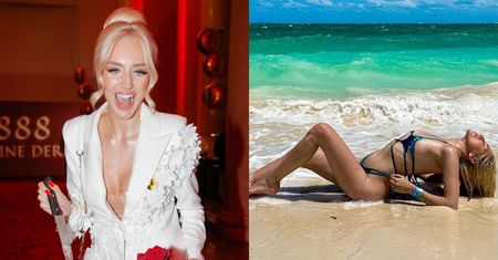 Caroline Derpienski pręży się na rajskiej plaży w kusym kostiumie kąpielowym. Fani zachwyceni: "Perfekcyjna" (FOTO)