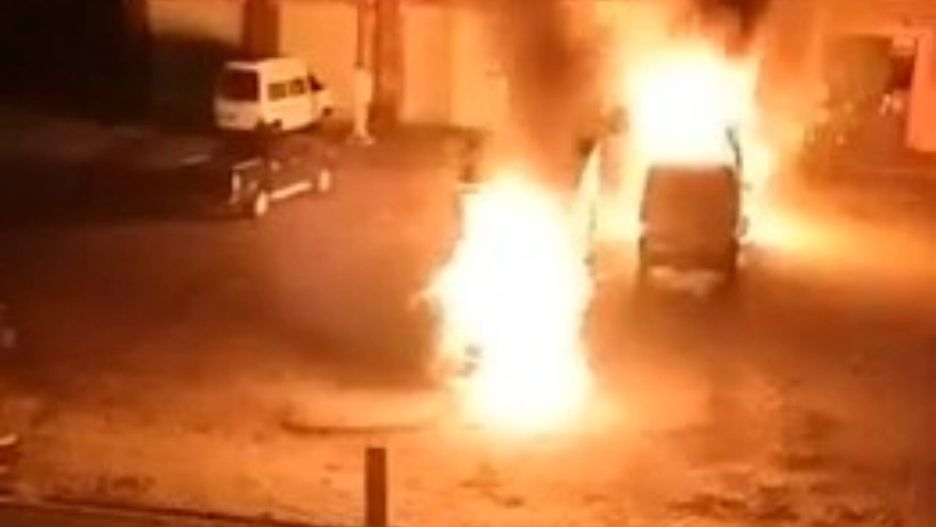 Pożar samochodów w Nowej Soli