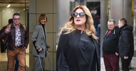 Stankiewicz o kulach, Beata na czarno i Mann z synem. Gwiazdy pozują pod TVN-em (ZDJĘCIA)