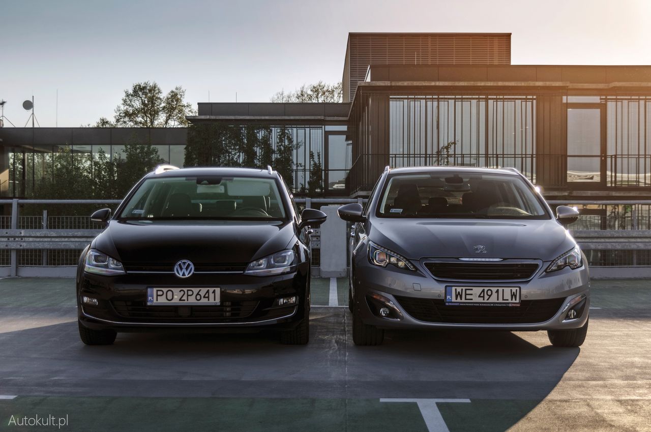 Volkswagen Golf Variant vs Peugeot 308 SW - zdjęcia, wnętrze