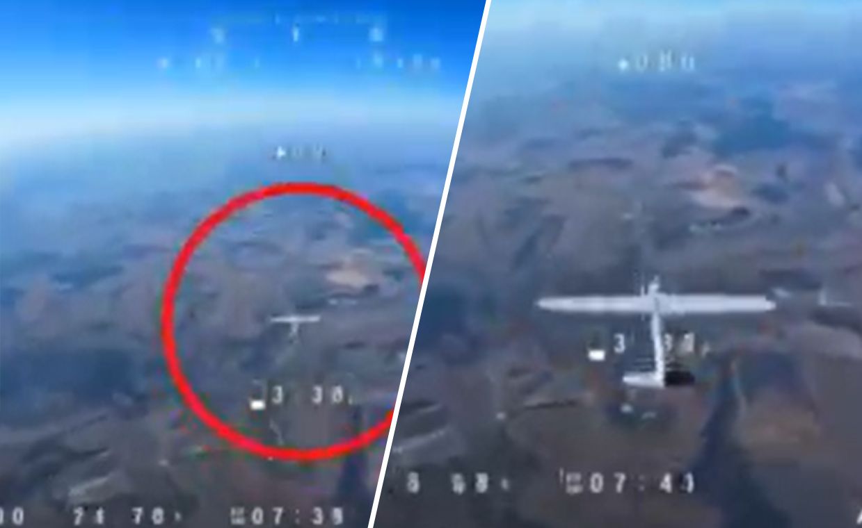 Ukrainians shot down a drone at an altitude of over 3 kilometers.