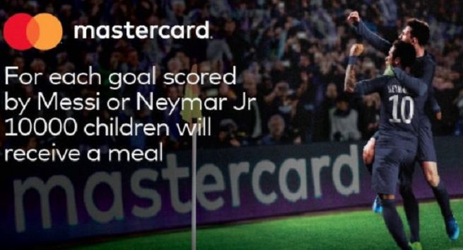 Mastercard po fali krytyki wstrzymuje akcję posiłki dla biednych dzieci za gole Messiego i Neymara