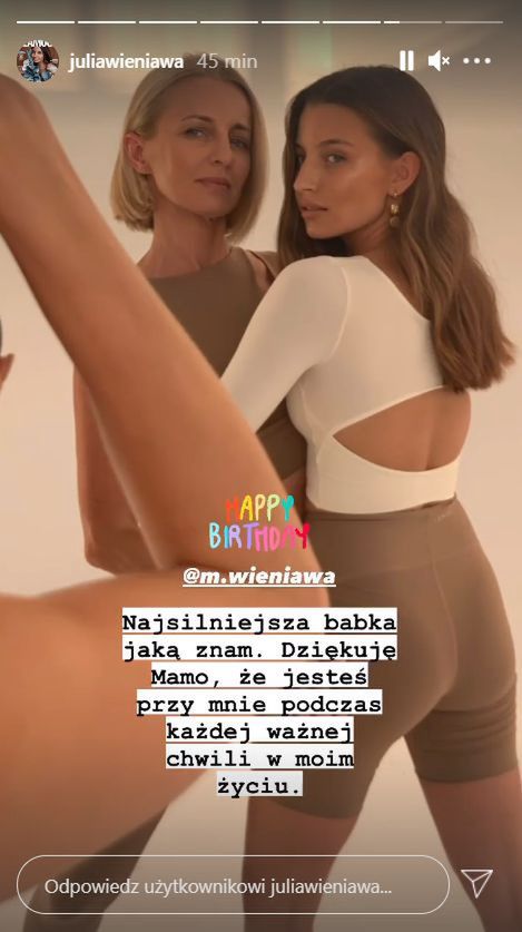 Julia Wieniawa z mamą, Martą Wieniawą-Narkiewicz
