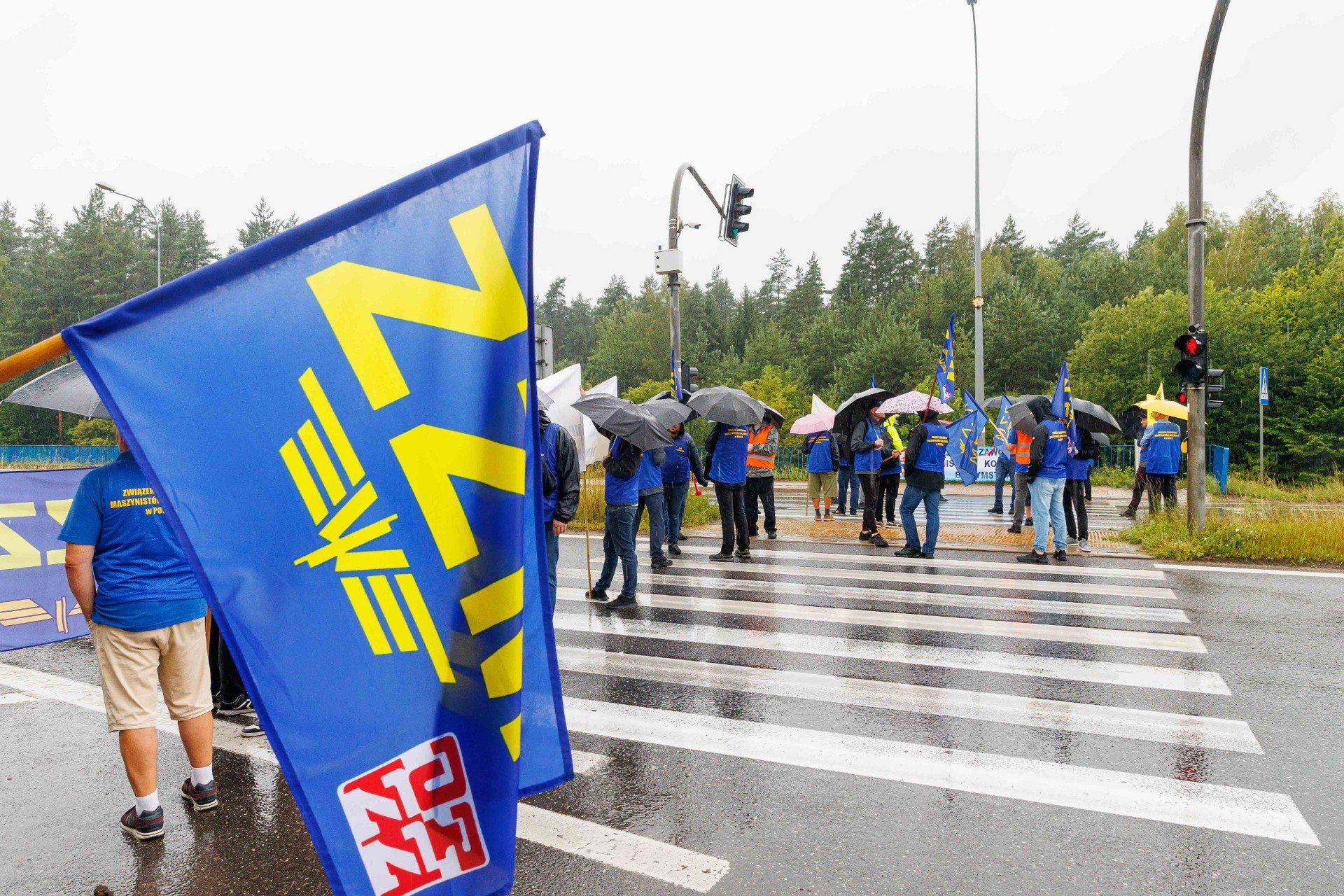 Protest maszynistów na S8