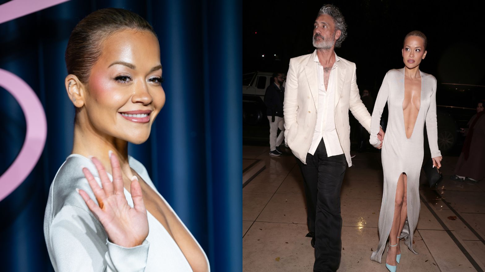 Wydekoltowana Rita Ora przemierza Londyn u boku męża 