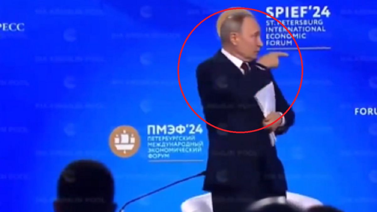 Putin podczas forum w Petersburgu zaliczył wpadkę