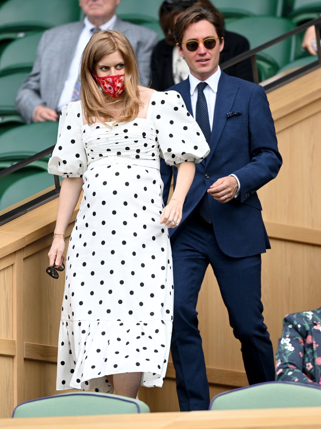 Ciężarna księżniczka Beatrycze z mężem na Wimbledonie 