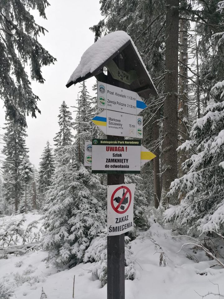 W ostatnich dniach Beskidy pokrył śnieg.