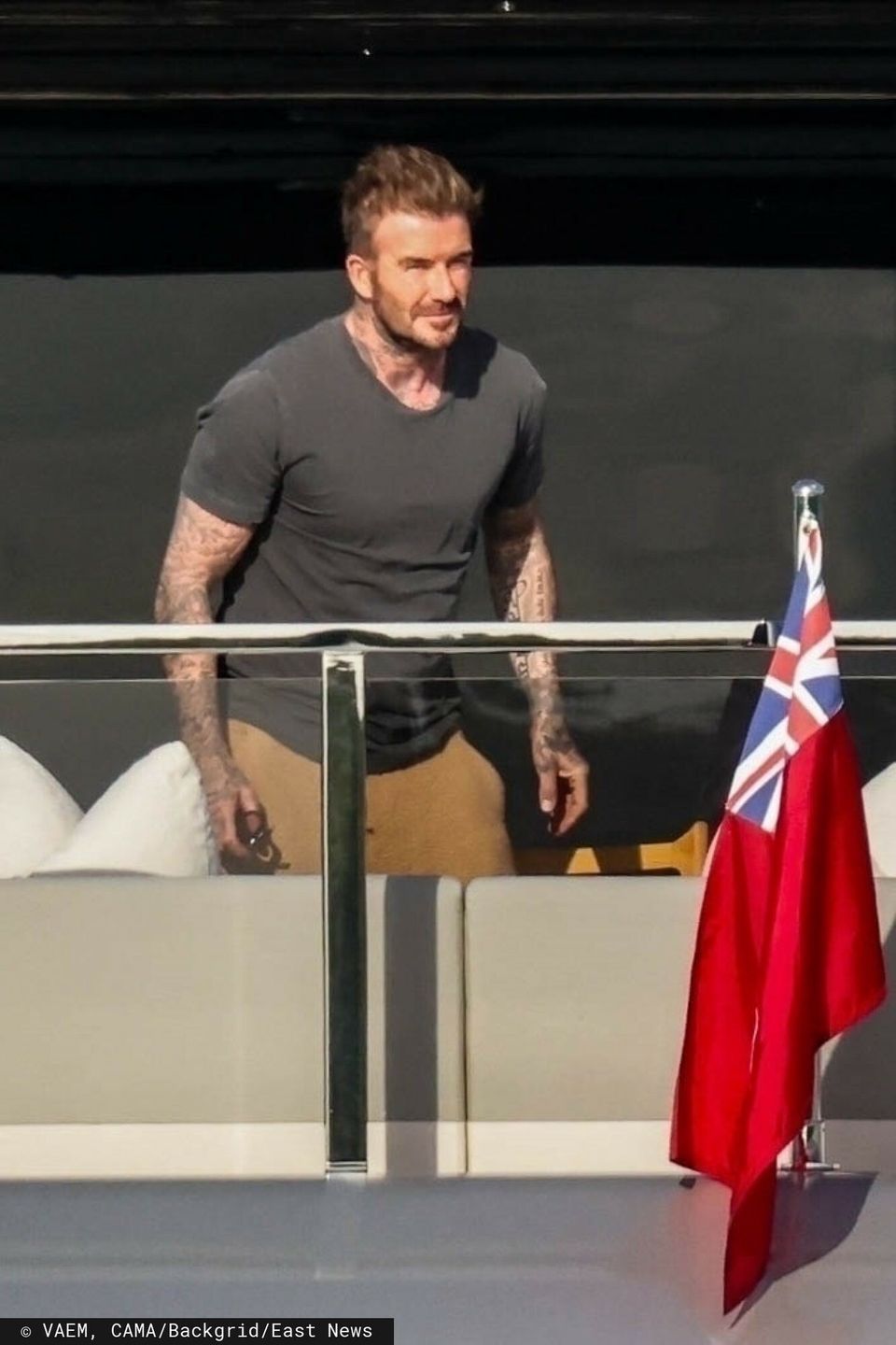 David Beckham na jachcie