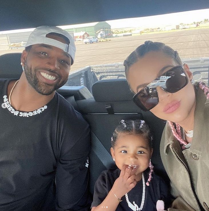Khloe Kardashian i Tristan Thompson z córką