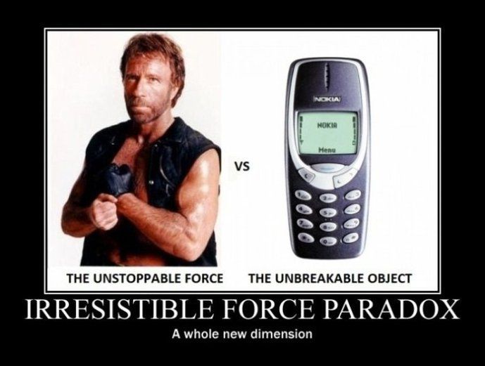 Chuck Norris vs Nokia 3310
