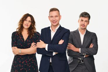 Adrian Słojewski i zarząd Clue PR 