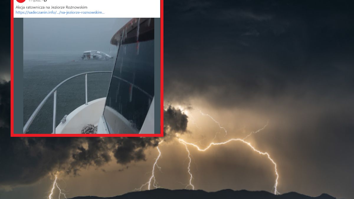 Dramatyczne sceny na Jeziorze Rożnowskim