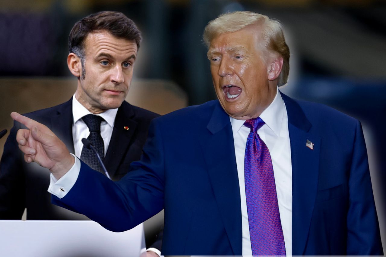 Trump znów drwi z Macrona. Naśladował akcent i opowiadał o cłach