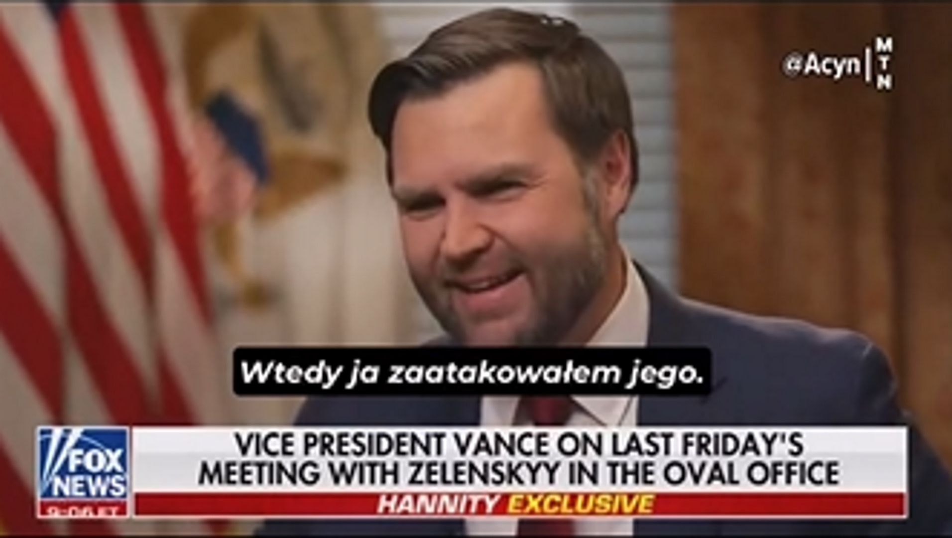 Wiceprezydent USA o kłótni z Zełenskim. Tak się tłumaczył. "Zaatakował mnie"